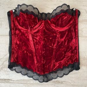 Vintage Christian Dior Velvet Corset Top